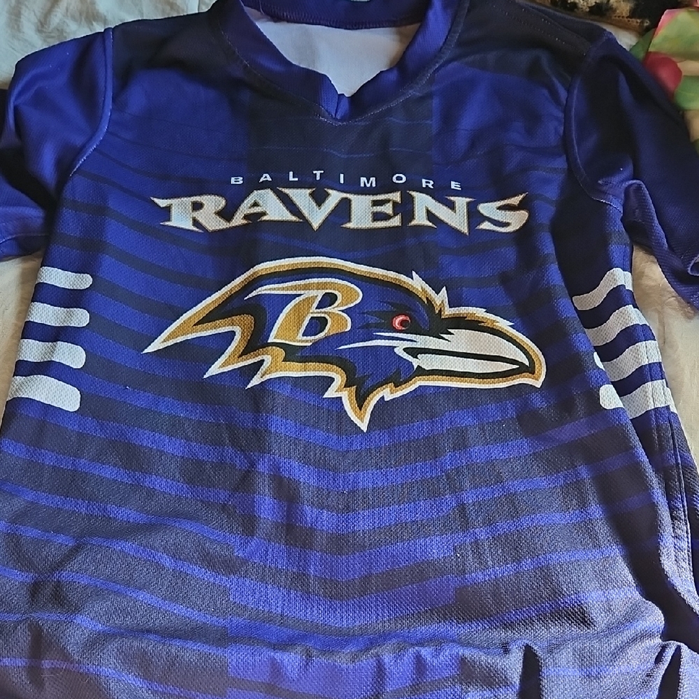 Kids Baltimore Ravens Flad Football Shirt Reversable